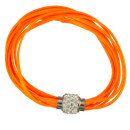 8 strand bracelet with magnetic clasp, orange