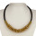 Glass necklace, gold