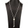 Long necklace glass, white