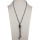 Long necklace glass, dark blue