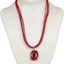 Bandkette Oval, Rot