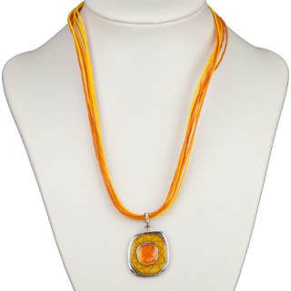 Bandkette Oval, Gelb-Orange