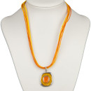 Bandkette Oval, Gelb-Orange