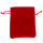 Jewellery bag velvet, 9x7cm, red