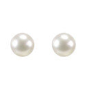 Earpins freshwater pearl, 10-11mm, white