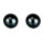 Ohrpins Zuchtperle, Schwarz, 11-12mm