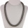 Net necklace with little stones and magnetic clasp, black