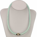 Necklace/wrap bracelet with magnetic closure, light...