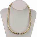 Halskette/Wickelarmband mit Magnetverschluss, Gold-Silber