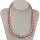 Necklace/wrap bracelet with magnetic closure, red-white
