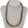 Necklace/changing bracelet with magnetic closure, silver-black