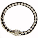 Armband mit Magnetverschluss, Schwarz-Weiß