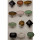 Assortment natural stone rings, XL, faceted