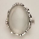 Großer Cateye-Ring, Silber