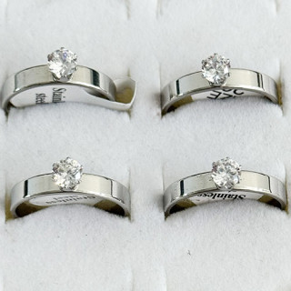 Stainless steel ring with stone