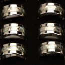 Stainless steel ring with shell