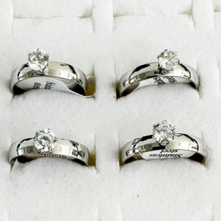 Stainless steel ring with stone