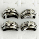 Stainless steel ring with outside ring