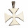 Stainless steel pendant German cross