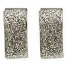 Stainless steel earrings, 6mm, Silver Sand