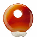 Pendant circle, 30mm, red agate