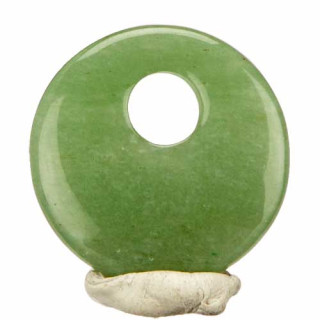 Pendant circle, 30mm, green aventurine