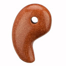Pendant, 30mm, gold sandstone