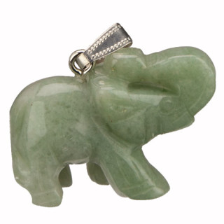 Anhänger Elefant, 40mm, Grüner Aventurin