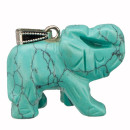 Anhänger Elefant, 40mm, synth. Türkis