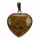 Pendant heart, 30mm, Unakite