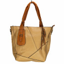 Fashionable handbag Birgit, sand/brown
