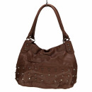 Fashionable handbag Eliane, dark brown