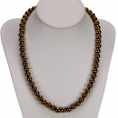magnetic bead necklace, 8mm, bronze