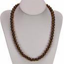 magnetic bead necklace, 8mm, bronze