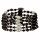 Open magnetic necklace pearl, black