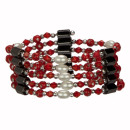 Open magnetic chain pearl, red