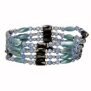 Open magnetic chain, turquoise