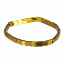 Fashionable hematite bracelet, gold