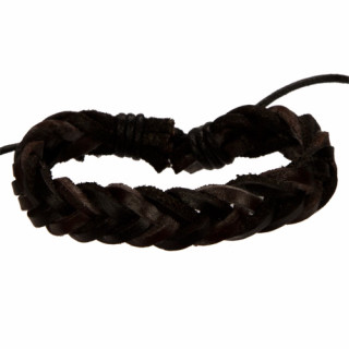 Lederarmband, Schwarz-Dunkelbraun