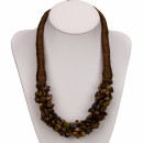 Natural stone necklace tiger eye