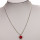 Fashion chain with ball pendant, red
