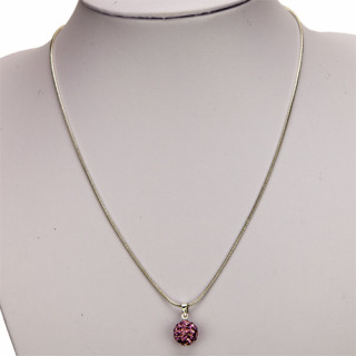 Fashion chain with ball pendant, purple