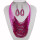 Set: 30strängiges Glascollier + Ohrringe, Rosa