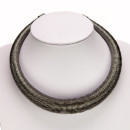 Fashionable necklace, dark silver
