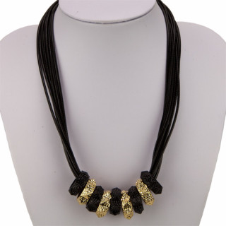 multi-strand band chain copper, gold-black
