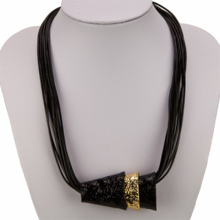 multi-strand band chain copper, gold-black