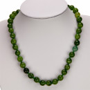 Special price: necklace fac. agate, green, AB, 10mm