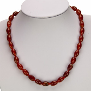 Sonderpreis: Halskette Achat, Rot, AB, 12x8mm