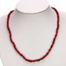 Sonderpreis: Halskette Bambus Koralle, Rot, AB, 8x5mm