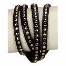 Wrap bracelet PU, 40cm, black